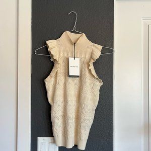 NWT - Who What Wear Knit Top with Mock Neck Collar